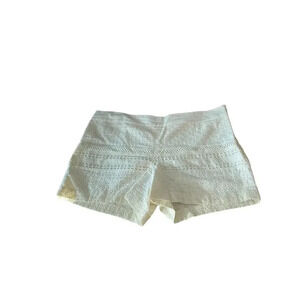 Ann Taylor LOFT Ivory Cream Eyelet Crochet Lace Riviera Shorts Size 14